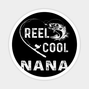 Reel Cool Nana Fishing Lover Mother Day For Grandma Women Magnet